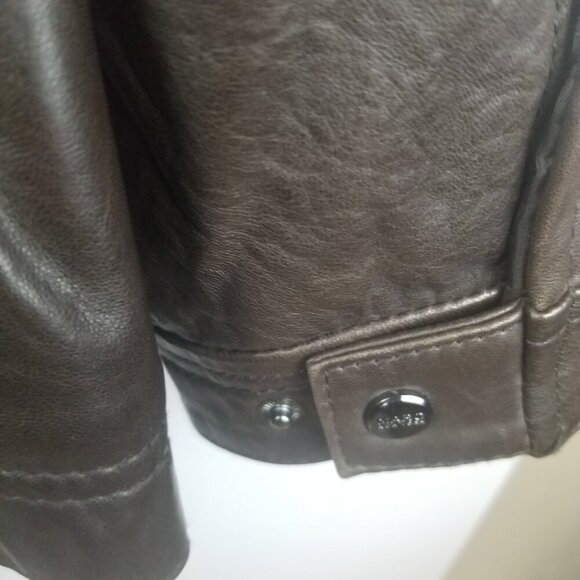 Andrew Marc New York Men's Dark Brown 100% Leather Biker Lined Jacket Sz XL - Picture 3 of 13